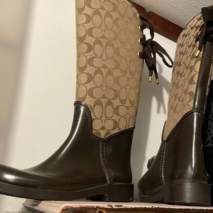 Coach rain boots. Great shape a few scuffs.